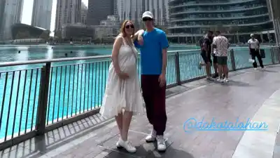 Pregnant Lindsay Lohan Cradles Baby Bump While Hanging With Brother Dakota