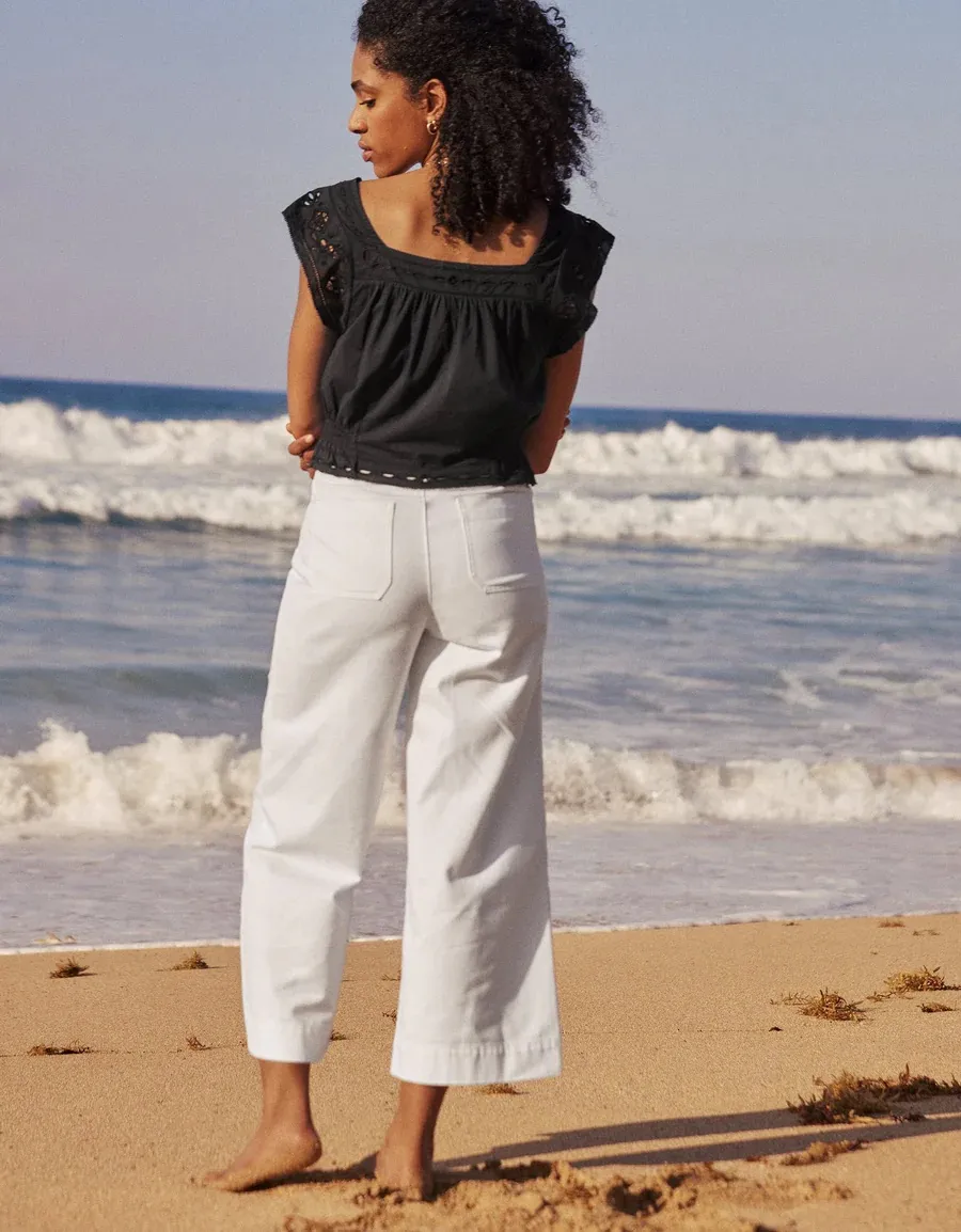 unsubscribed wide leg denim pant