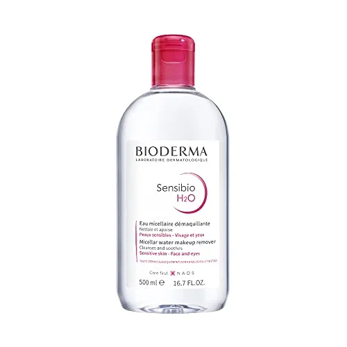 Bioderma – Sensibio H2O – Micellar Water – Cleansing and Make-Up Removing – Refreshing feeling – for Sensitive Skin 16.9 Fl Oz