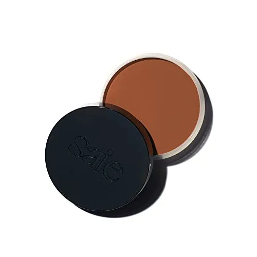 Saie Sun Melt Bronzer - Buildable Cream-Balm Bronzer For Face Sculpting - Cream Contour with Velvet Finish - Tan Bronze (1 oz)