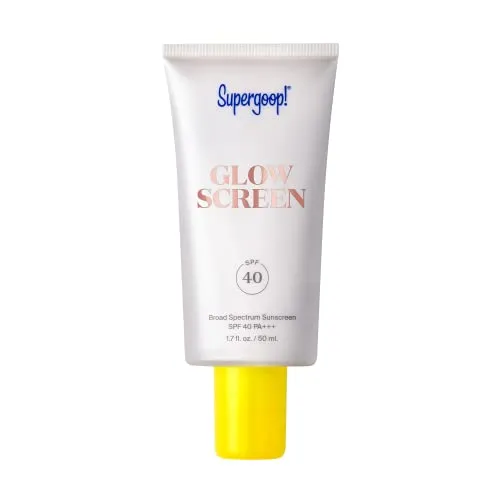 Supergoop! Glowscreen (SPF 40) - 1.7 fl oz - Glowy Primer + Broad Spectrum Sunscreen - Adds Instant Glow - Helps Filter Blue Light - Boosts Hydration with Hyaluronic Acid, Vitamin B5 & Niacinamide