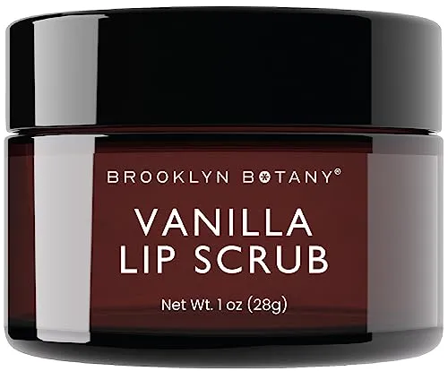 Brooklyn Botany Lip Scrub Exfoliator 1 oz &ndash; Lip Moisturizer for Dry Lips and Chapped Lips &ndash; Gentle Lip Exfoliator for Smooth and Brighter Lips &ndash; Vanilla Flavor