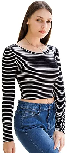 Artivaly Long Sleeve Cropped Tops