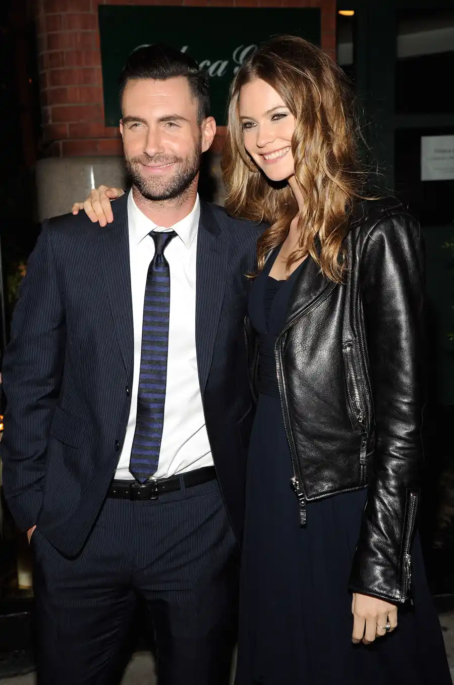 486946251 April 2014 Adam Levine and Behati Prinsloo Love Story Timeline CHANEL Dinner Tribeca Film Festival