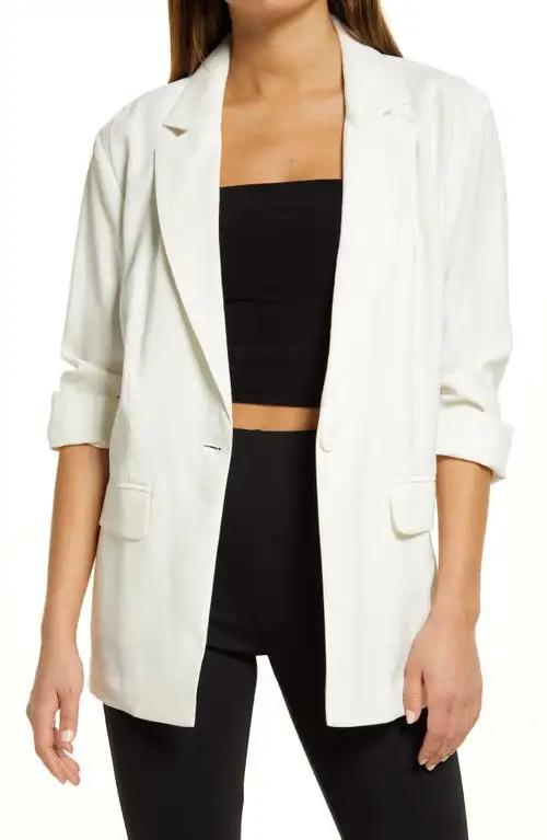 Open Edit Unstructured Blazer in Ivory at Nordstrom, Size X-Large