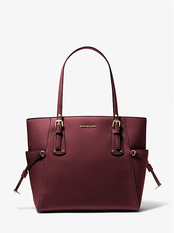 burgundy tote bag