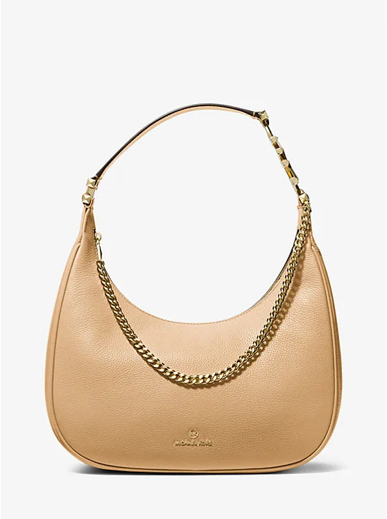 pebbled leather shoulder bag