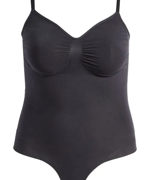 SKIMS Sculpt Briefs Bodysuit in Onyx at Nordstrom, Size 3X