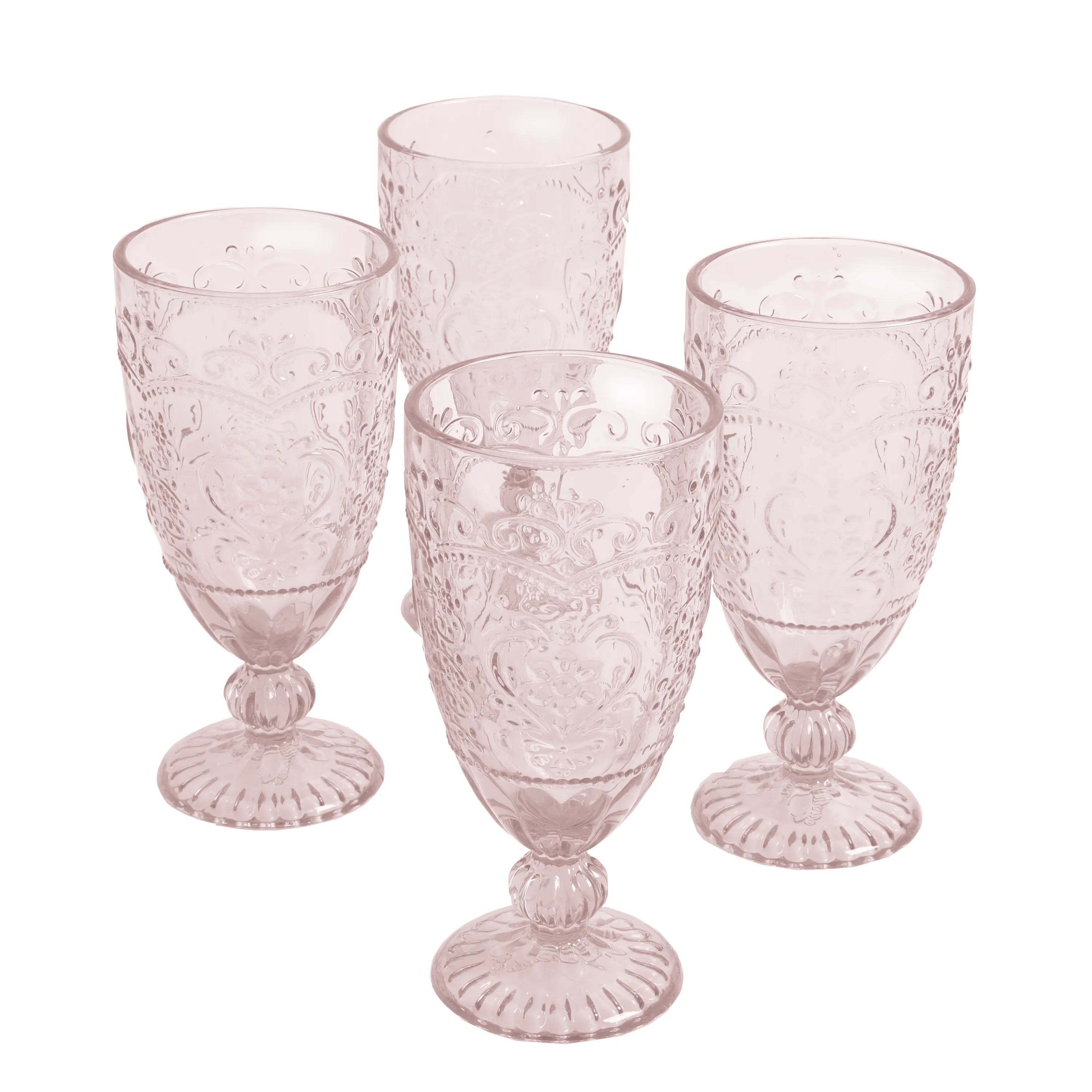 The Pioneer Woman Amelia 14.7-Ounce Rose Tea Goblets Set of 4