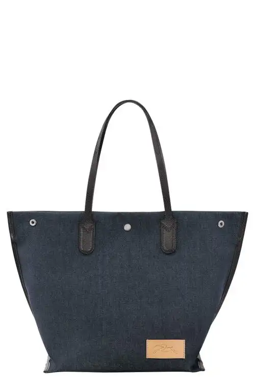 Longchamp Essential Denim Open Tote at Nordstrom