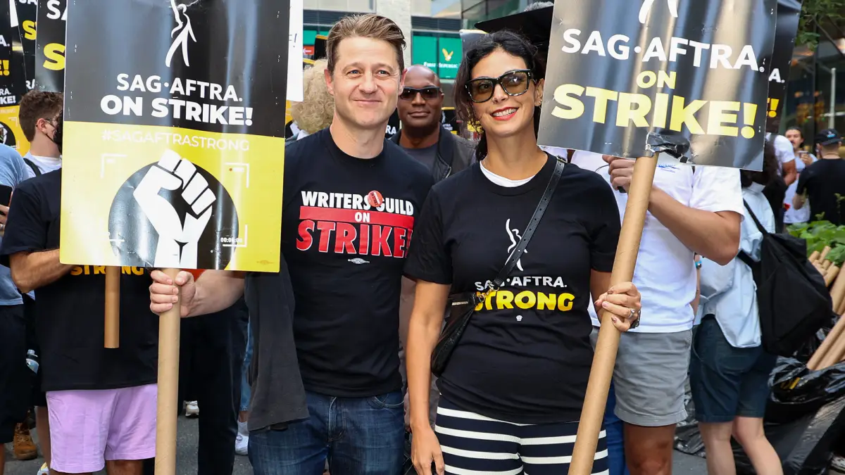 Benjamin McKenzie and Morena Baccarin Make Rare Appearance Together at SAG-AFTRA Strike Picket Line
