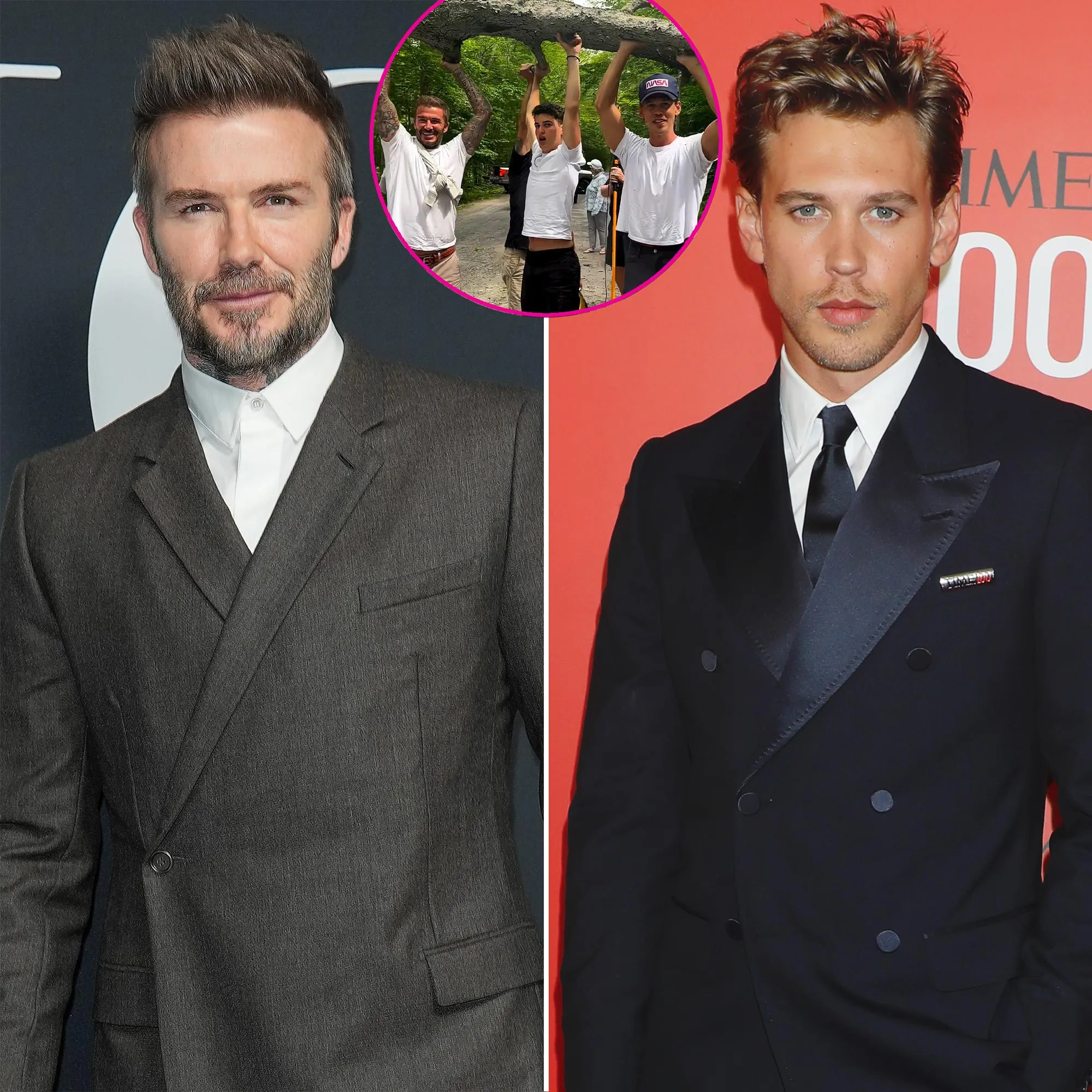 David Beckham and Austin Butler Team Up to Lift a Tree and Help Drivers in Canada Just Because 316