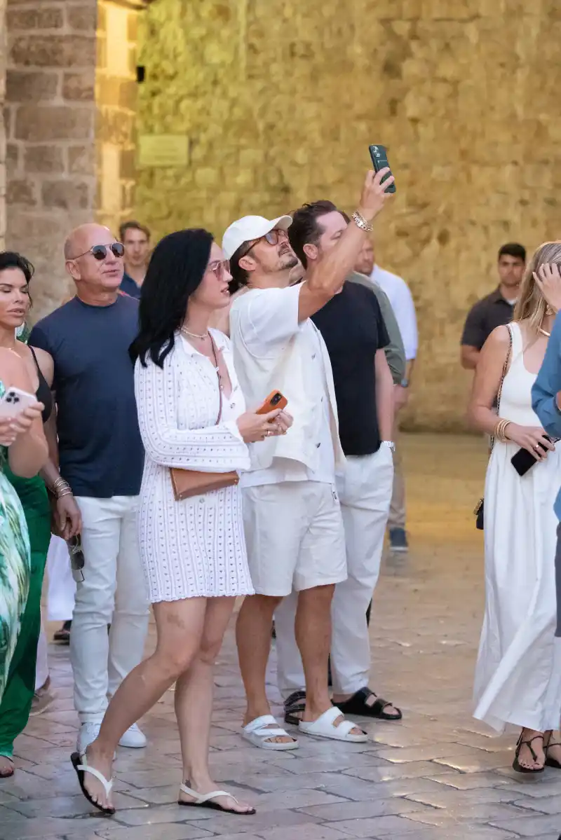 Katy Perry and Orlando Bloom Twin in White During Croatia Getaway Ahead of Real Estate Trial