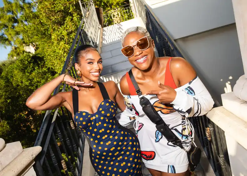 Tiffany Haddish LORI HARVEY PARTNERS WITH REVOLVE TO LAUNCH HER NEW BRAND, YEVRAH SWIM AT VILLA FIONA IN HOLLYWOOD, Villa Fiona, Los Angeles, CA, California, United States - 15 Aug 2023