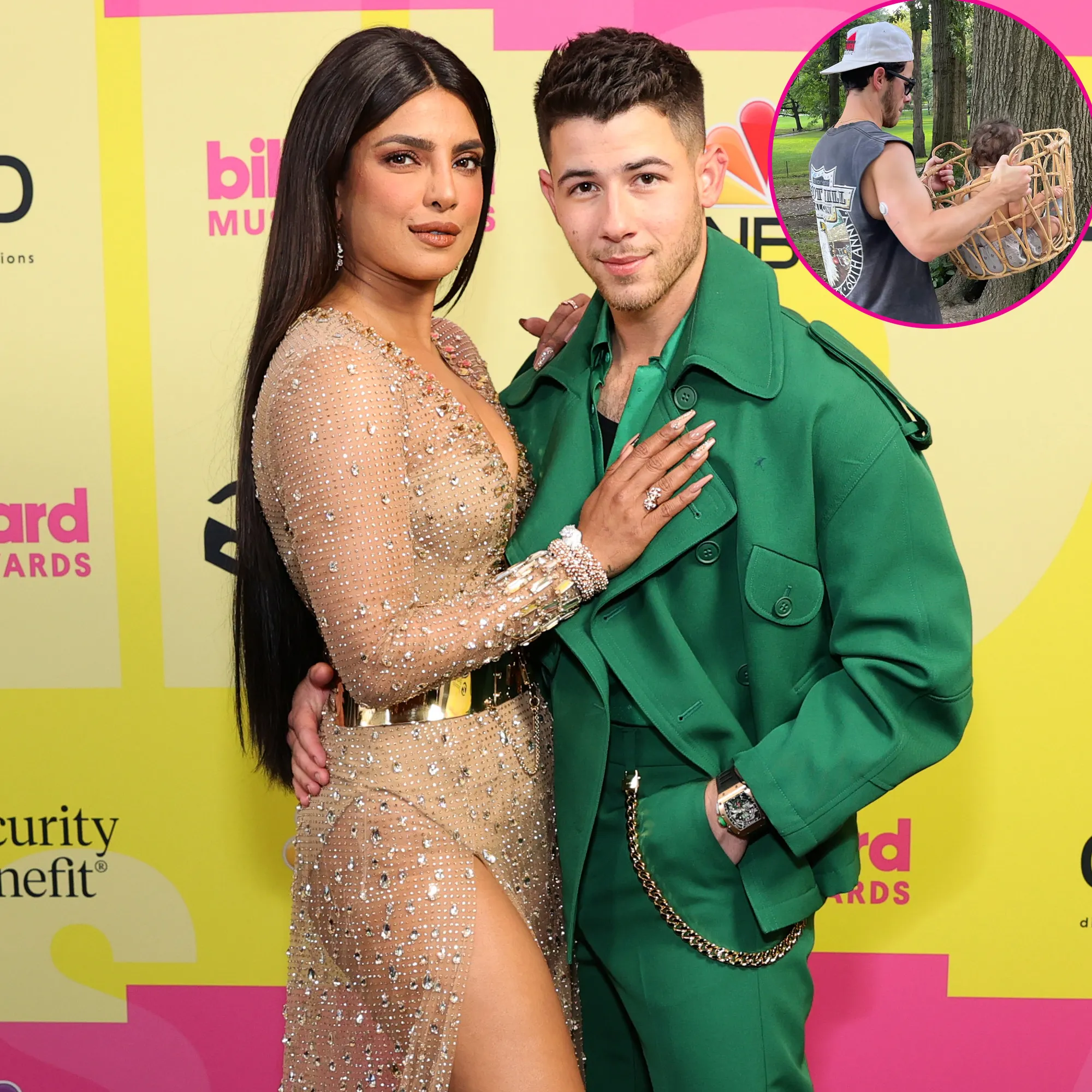 Nick Jonas Adorably Carries His and Priyanka Chopra's Daughter Malti in an IKEA Basket