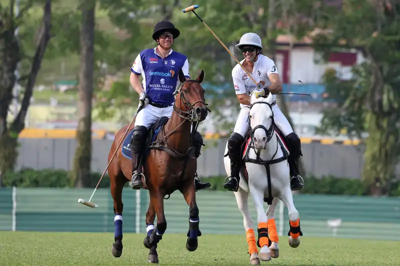 Prince Harry Gallops Into Action During Charity Polo Match in Singapore: See Photos