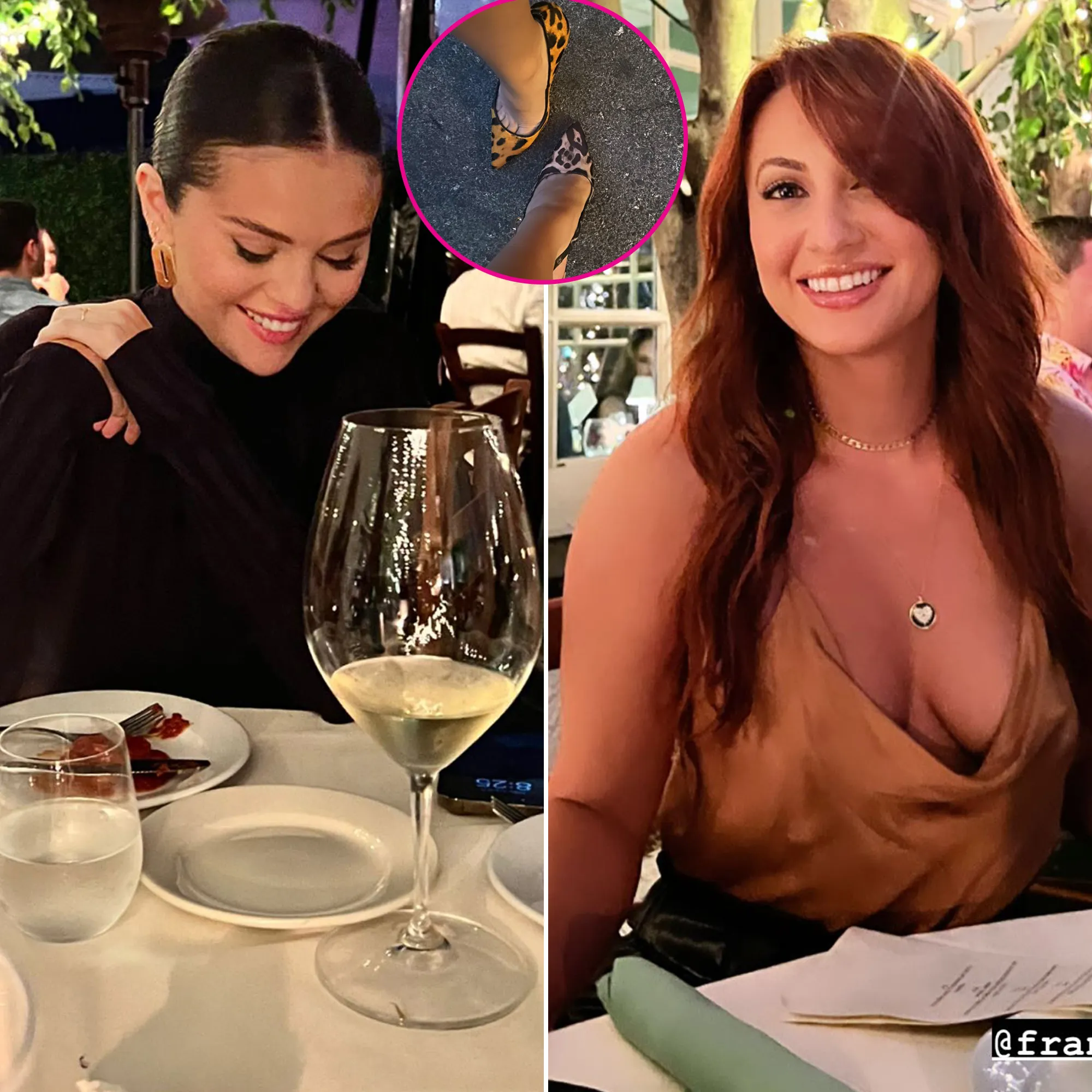 Selena Gomez and Francia Raisa Unintentionally Rock Matching Leopard-Print Shoes at Dinner