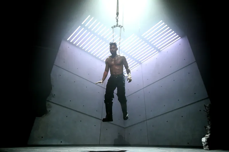 Singer Miguel Got His Back Pierced to Be Suspended By Hooks During Performance: Photos