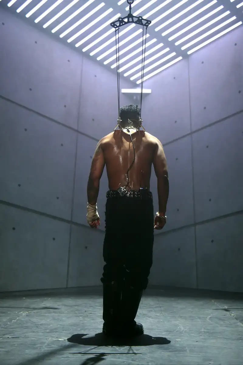 Singer Miguel Got His Back Pierced to Be Suspended By Hooks During Performance: Photos