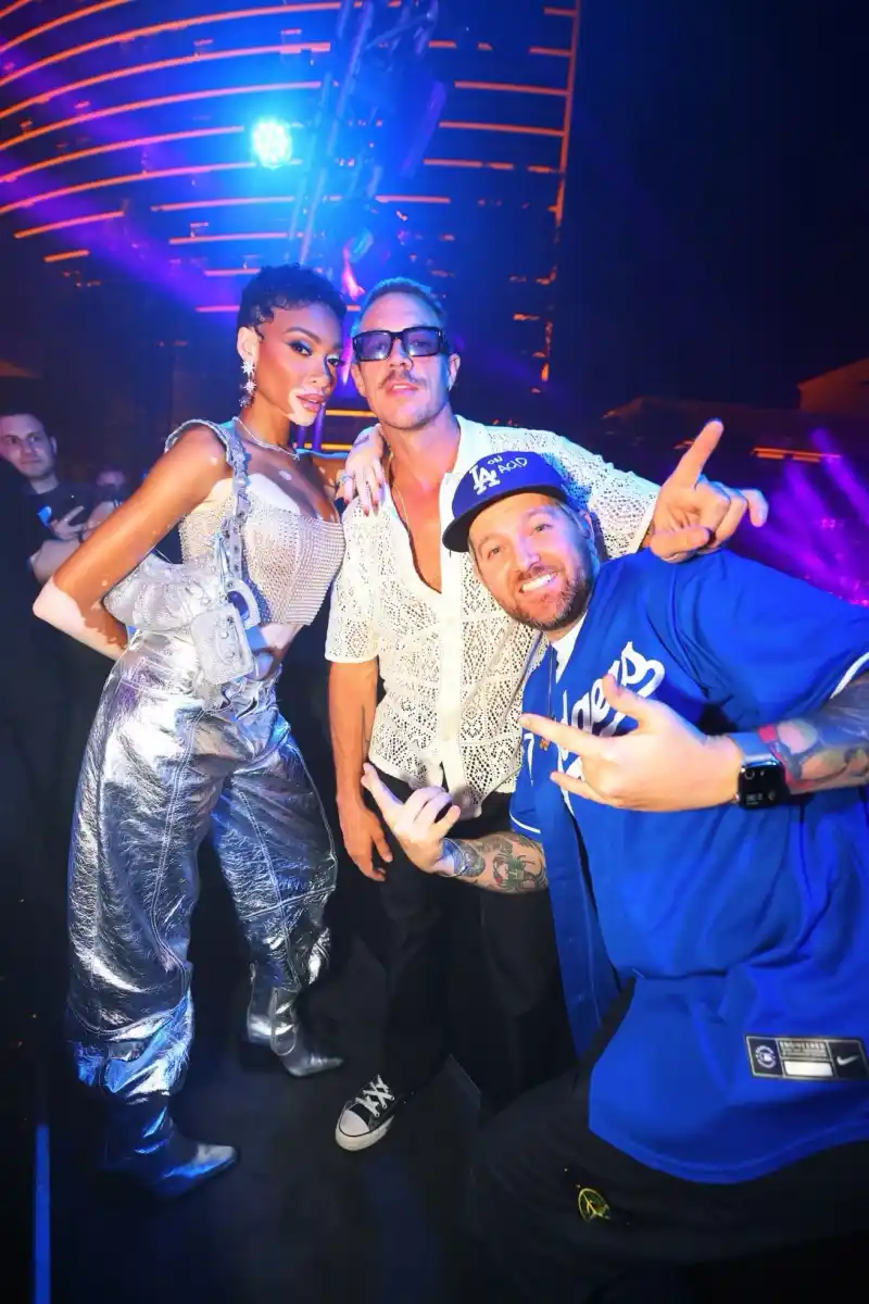Model Winnie Harlow Joins Diplo and Dillon Francis at XS Nightclub inside Wynn Las Vegas