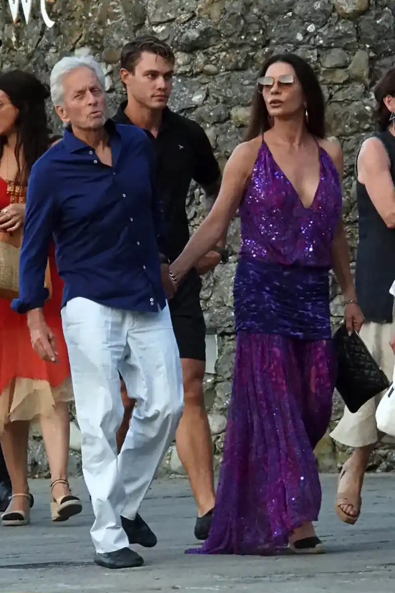 Catherine Zeta-Jones Wears Jessica Simpson’s 2005 VH1 Awards Dress While on Vacation in Italy