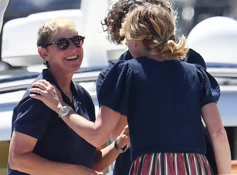 Ellen DeGeneres and Portia De Rossi Celebrate Their 15th Wedding Anniversary With Yacht PDA: Photos