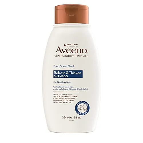 Aveeno Fresh Greens Blend Scalp Soothing Refresh & Thicken Shampoo