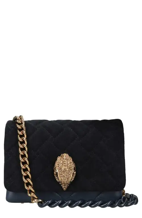 Kurt Geiger London Mini Kensington Quilted Leather Crossbody Bag in Dark Blue at Nordstrom