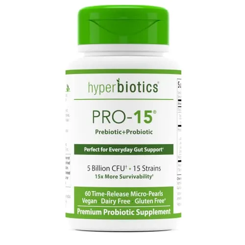 Hyperbiotics Pro 15 Vegan Probiotic Supplement