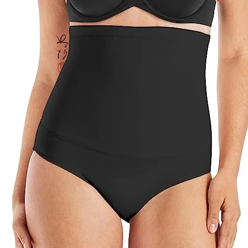 Maidenform Women&rsquo;s Firm Control High Waist Shapewear Fajas Brief FL1854, Black, Large