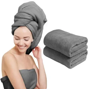 The Scala Extra Large Microfiber Hair Towel sold on Amazon