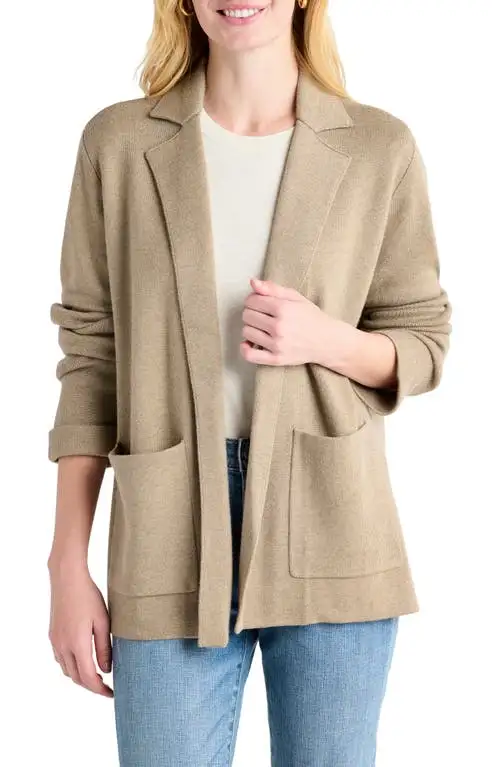 Splendid Estelle Knit Jacket in Heather Camel at Nordstrom, Size X-Small