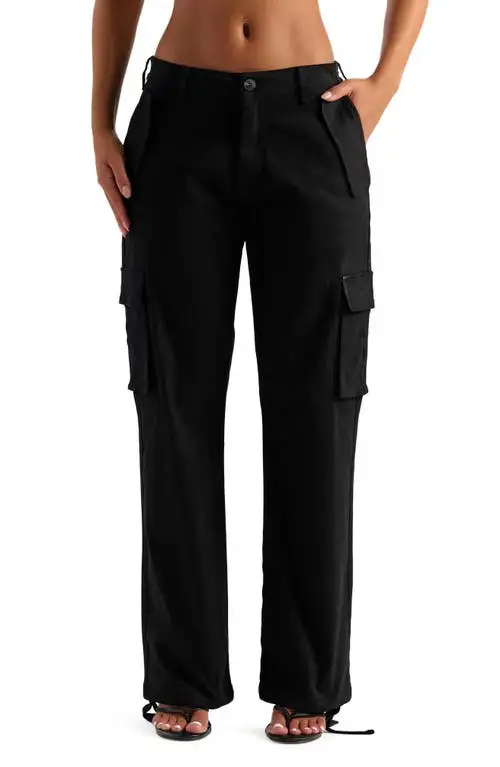 Naked Wardrobe Camo Cargo Pants in Black at Nordstrom, Size X-Small