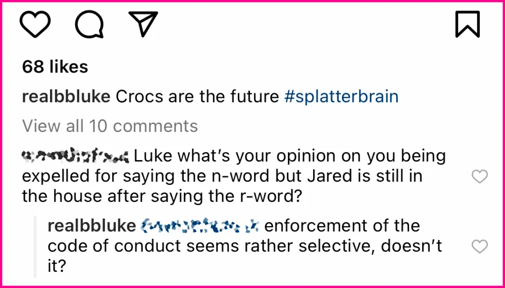 Big Brother&rsquo;s Luke Valentine Shades Jared Fields and Production After the R-Word Controversy