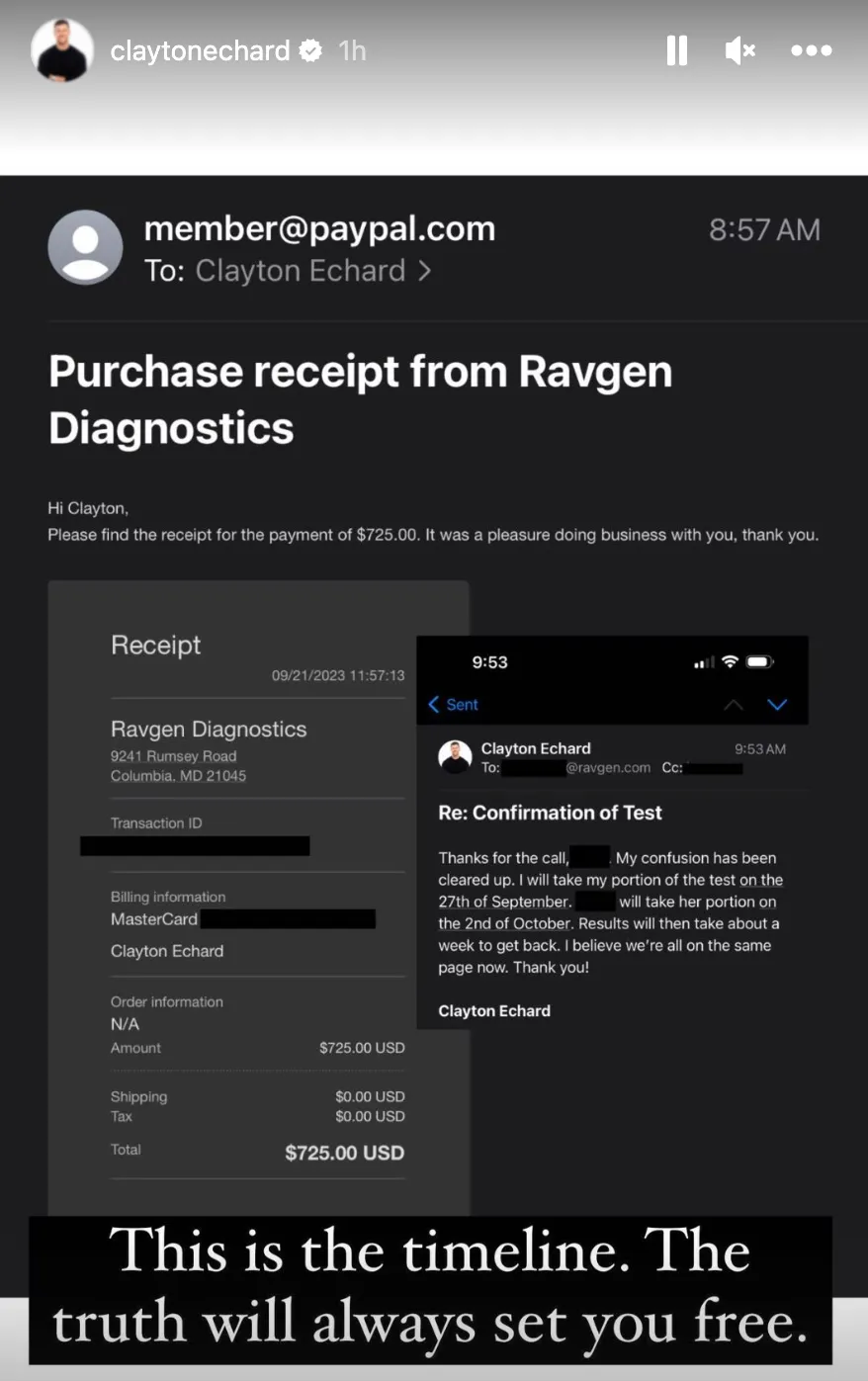 Clayton Echard Clarifies Timeline of Alleged Paternity Scandal: 'Truth Will Always Set You Free'