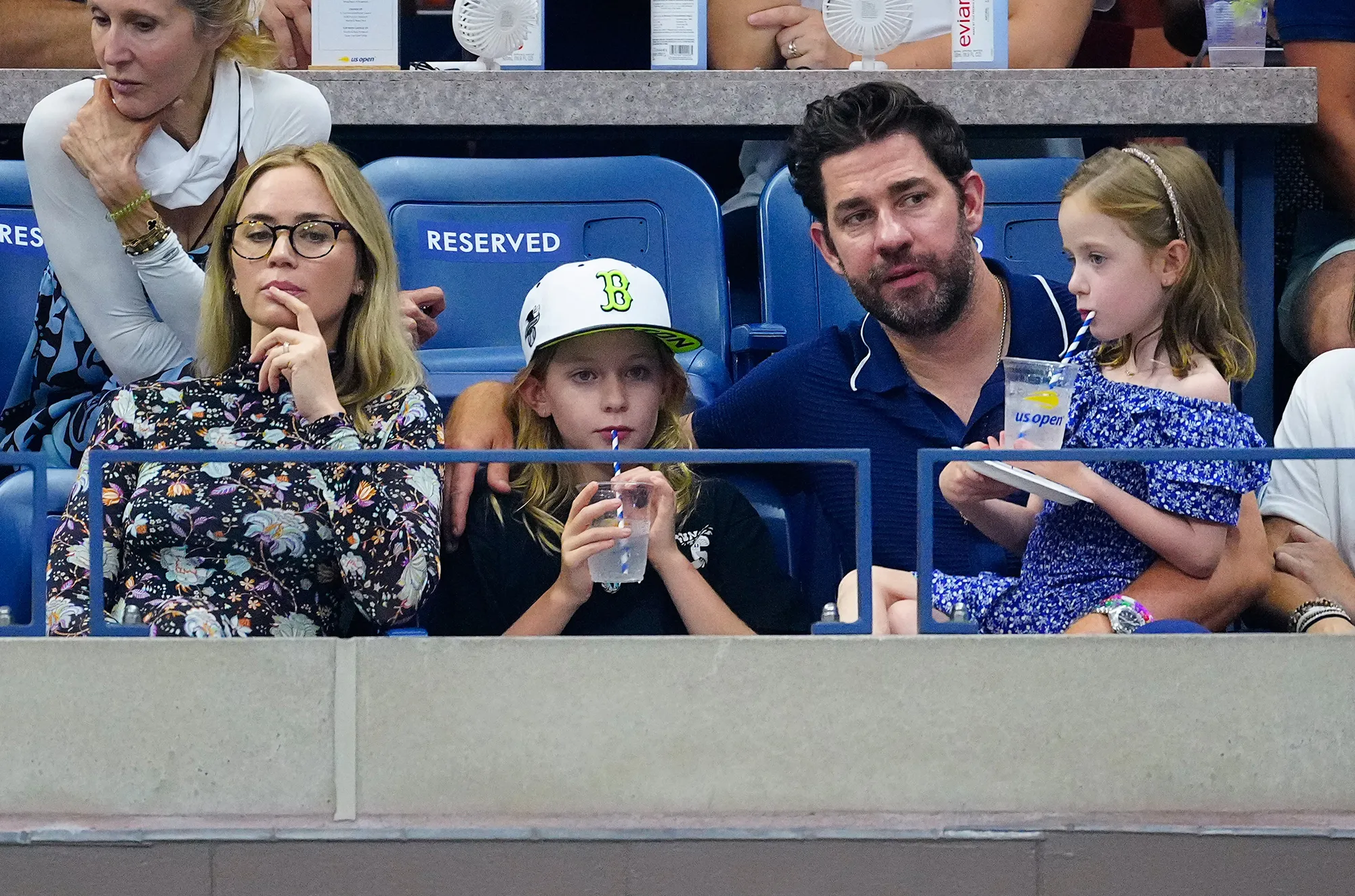 Emily Blunt and John Krasinski Serve Up Fun for Daughters Violet and Hazel at the US Open