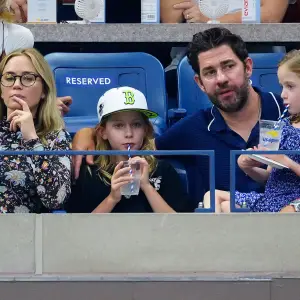 Emily Blunt and John Krasinski Serve Up Fun for Daughters Violet and Hazel at the US Open