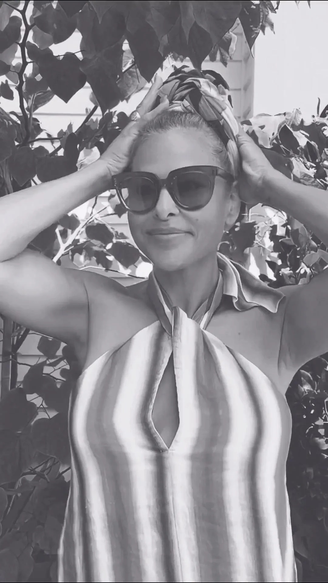 Eva Mendes Demonstrates How to Achieve Her Iconic Messy Bun Head Wrap on a Bad Hair Day 292