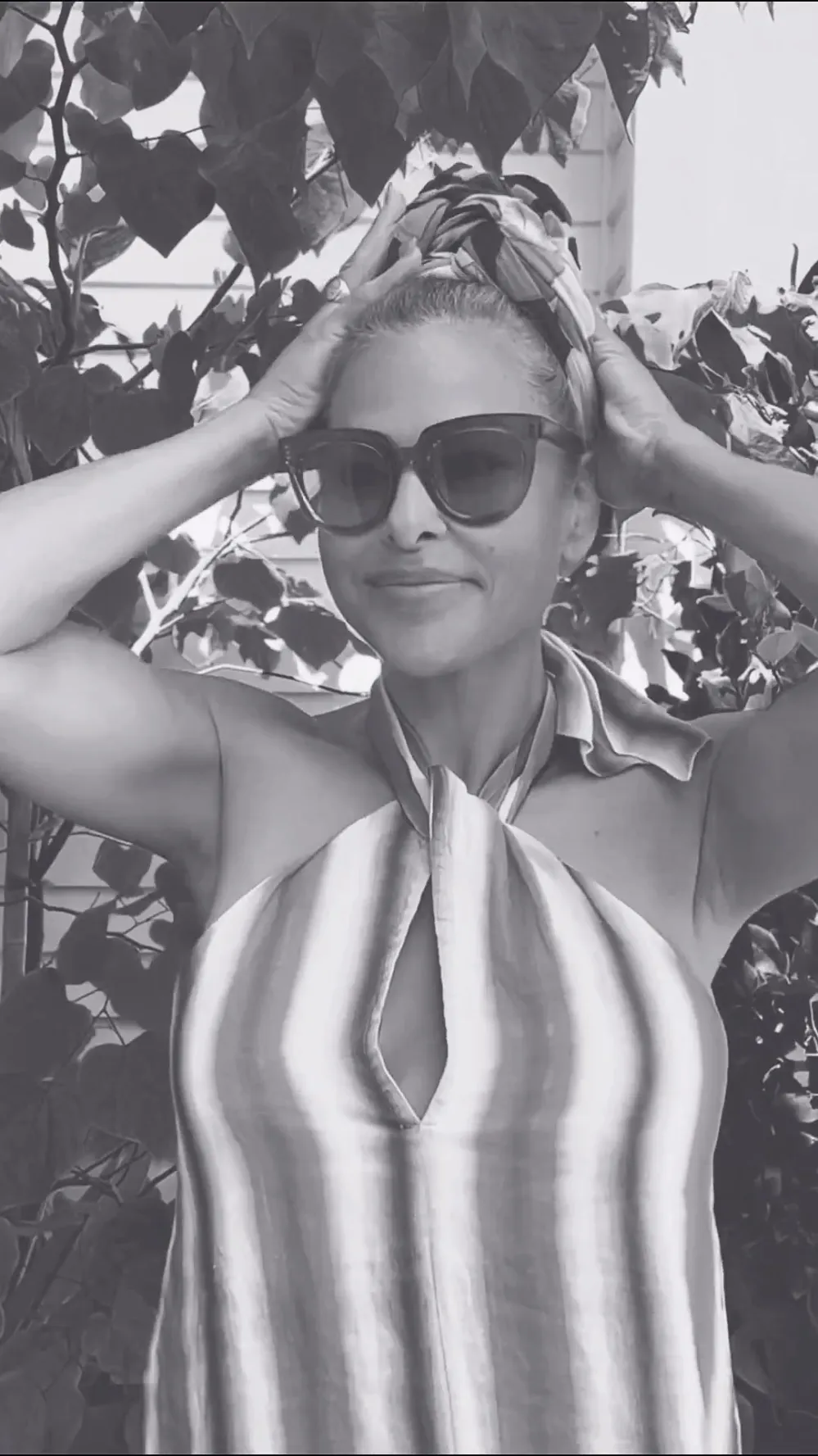 Eva Mendes Demonstrates How to Achieve Her Iconic Messy Bun Head Wrap on a Bad Hair Day 292