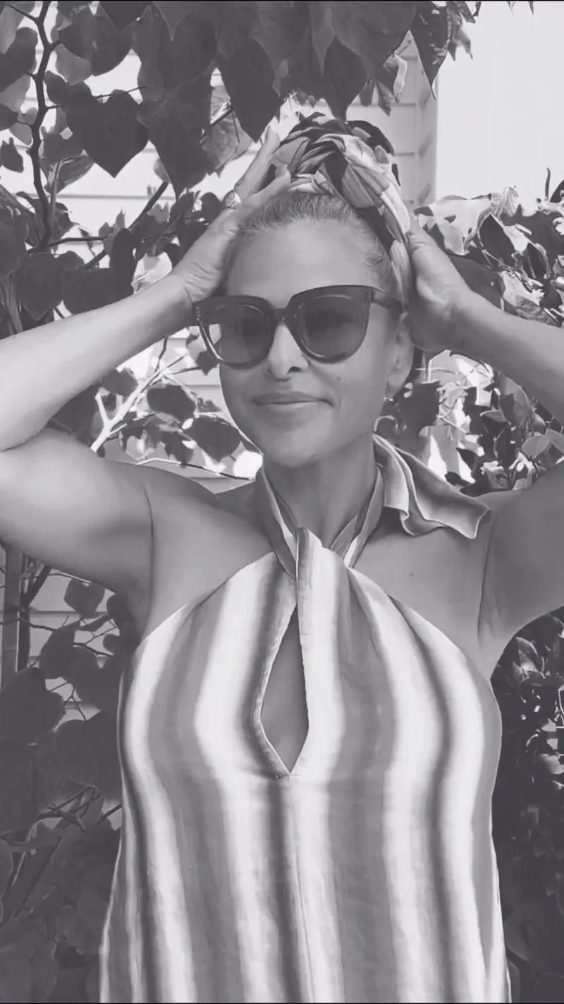 Eva Mendes Demonstrates How to Achieve Her Iconic Messy Bun Head Wrap on a Bad Hair Day 292