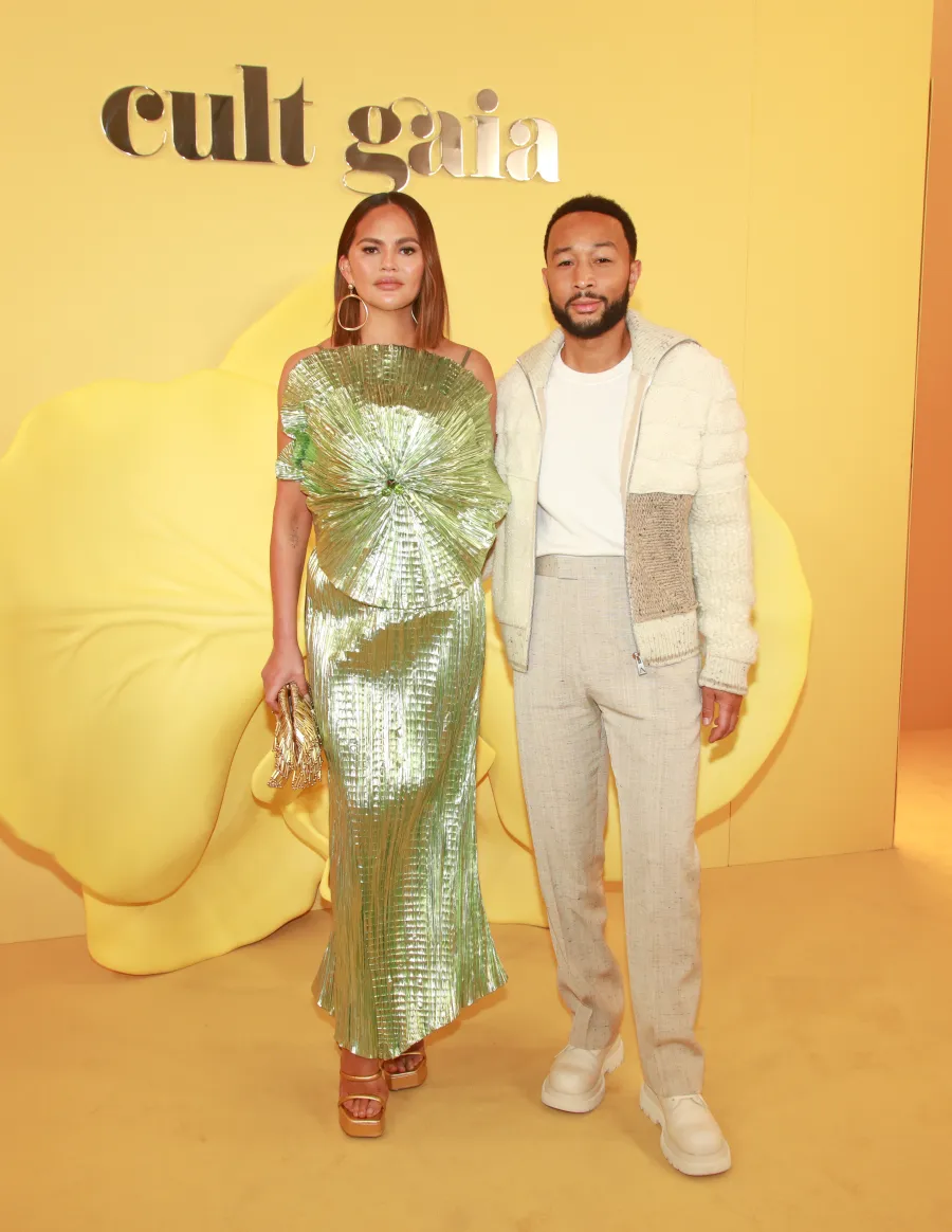 Cult Gaia RE24 Runway Show, Chrissy Teigen and John Legend