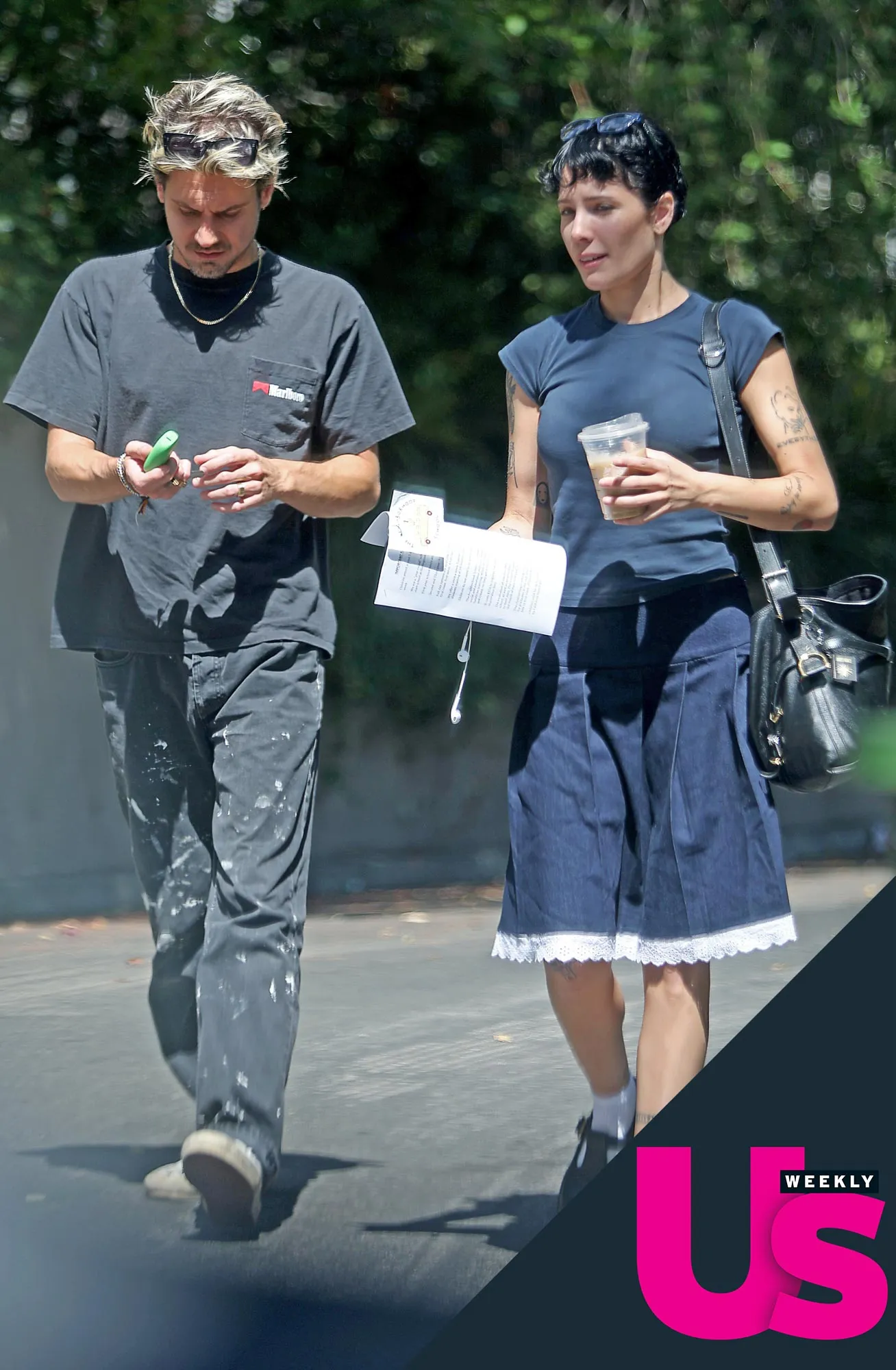 Halsey and ex-boyfriend Alev Aydin are pictured together for the first time since their split 353