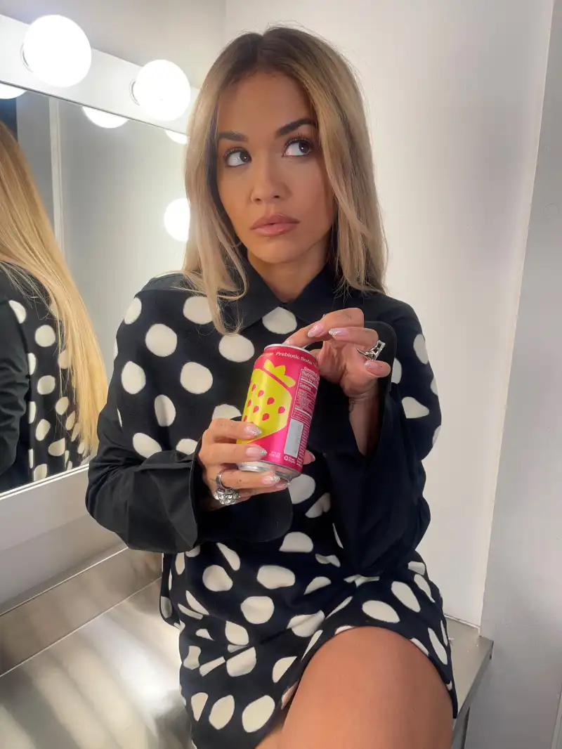 Hot Pics Rita Ora keeps it cool with her favorite healthy soda