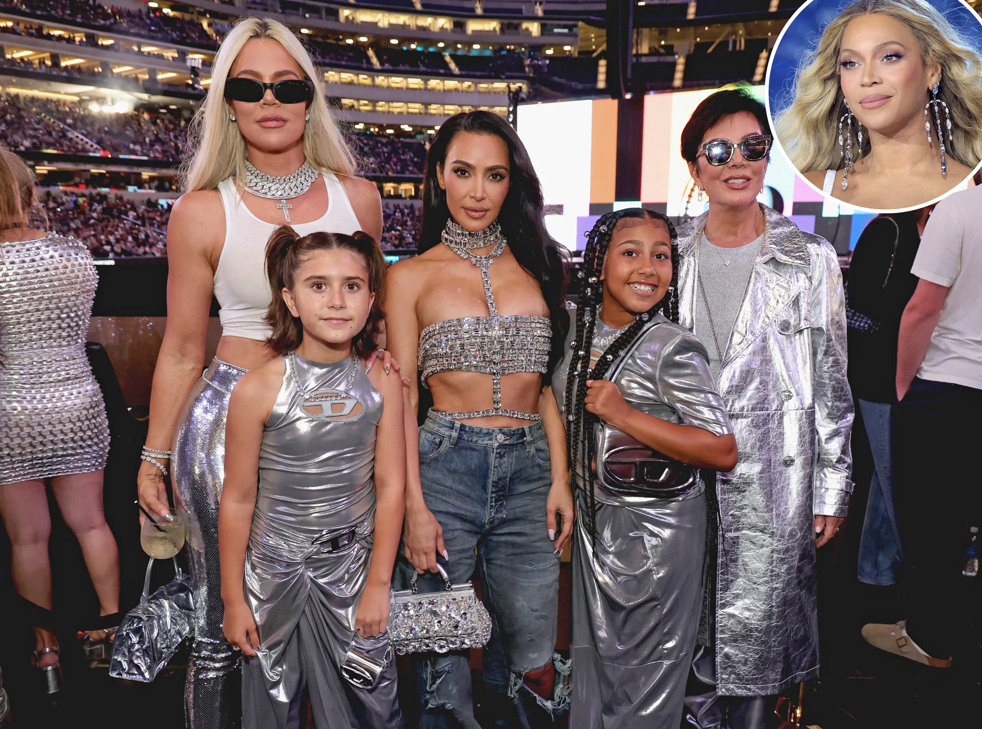 Kim and Khloe Kardashian Take Penelope to Beyonce B-Day Show