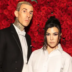 Kourtney Kardashian and Travis Barker Seemingly Reveal Son's Name in Deleted Baby Shower Footage