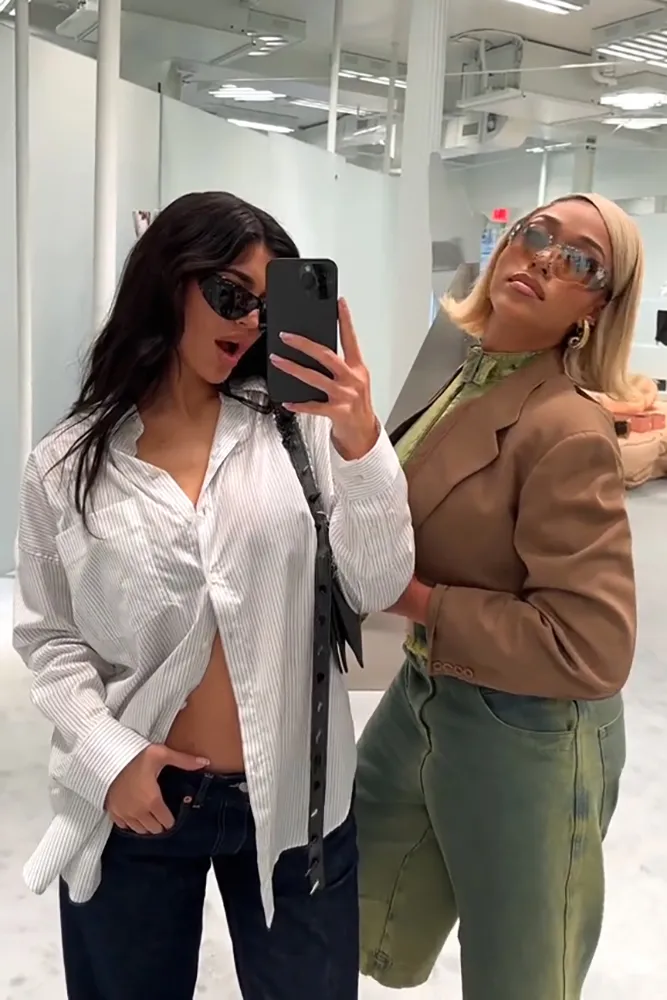 Kylie Jenner Checks Out Acne Studios Campaign During Shopping Date With Jordyn Woods After Reunion