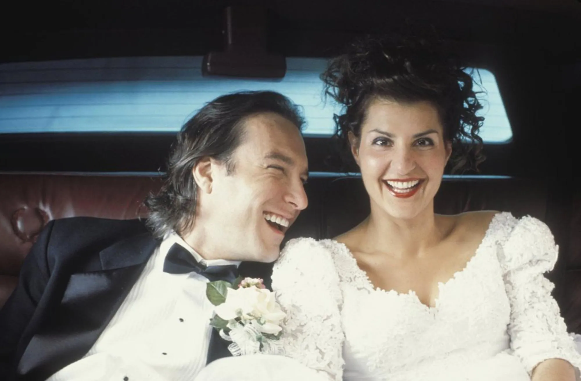 Nia Vardalos and John Corbett in 'My Big Fat Greek Wedding.'