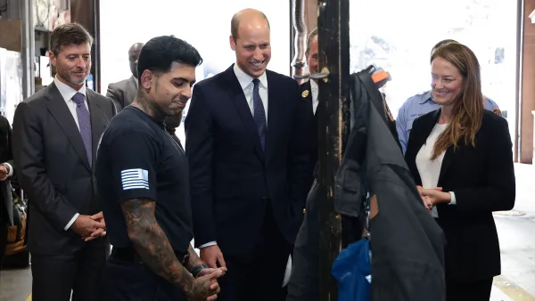Prince William Is All Smiles As He Visits Firehouse and Jokes with Locals 2