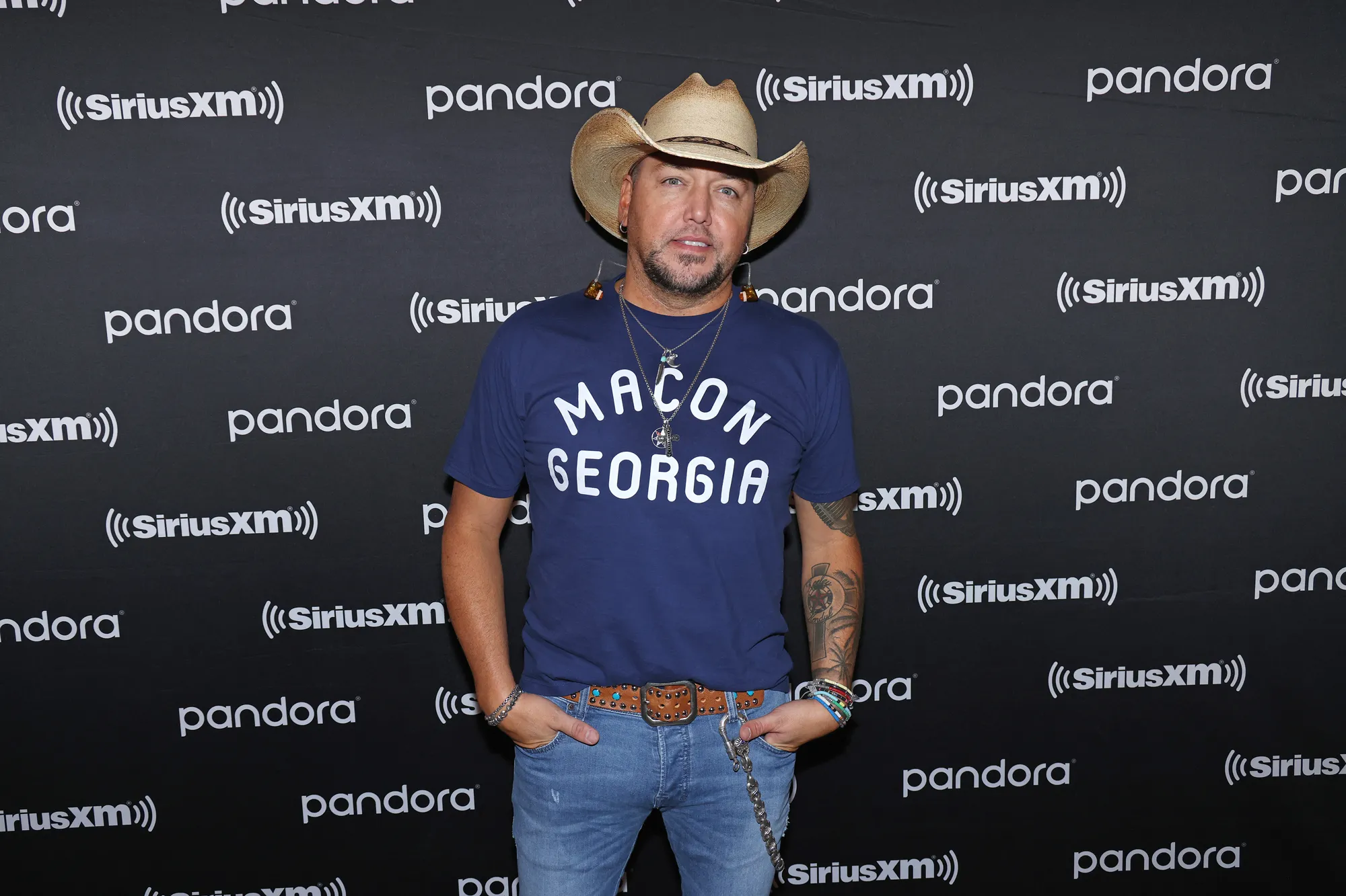 Protesters Burn the Flag Outside Jason Aldean Show