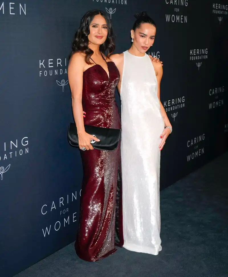 Salma Hayek and Zoe Kravitz Hot Pics Kering Caring for Women Dinner
